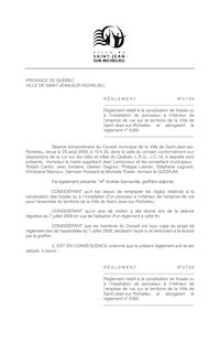 Règlement no 0796 - Ville de Saint-Jean-sur-Richelieu