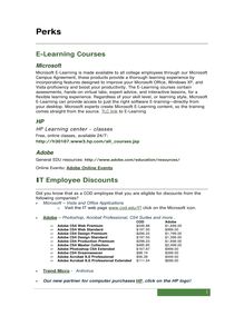 Microsoft E-Learning is made available to all college employees through our Microsoft Campus Agreement,