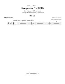 Partition Trombone, Symphony No.38  Children s Lullabies , E major par Michel Rondeau