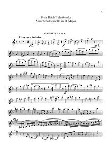 Partition clarinette 1, 2 (A), Jurisprudence March, Правоведский марш ; Jurists  March ; Marche solonelle