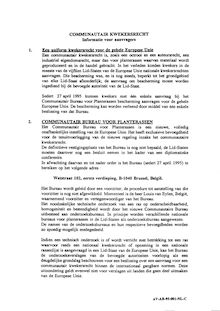 Mededelingenblad van het Communautair Bureau voor Planterassen. 1-1995