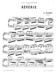 Partition complète, Rêverie, Op.20, Pierné, Gabriel