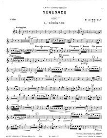 Partition flûte, Serenade pour flûte et cordes, A minor, Wailly, Paul de