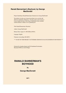 Ranald Bannerman s Boyhood