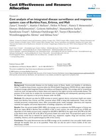 Cost analysis of an integrated disease surveillance and response system: case of Burkina Faso, Eritrea, and Mali