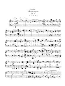 Partition complète, Impromptus Op.90, Schubert, Franz par Franz Schubert