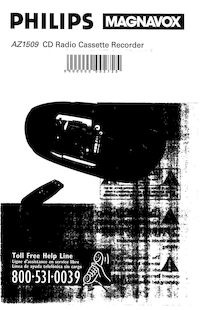 Notice Enregistreur à cassette stéréo Radio Philips  AZ1509/17