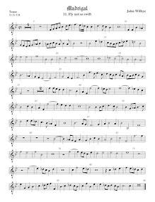 Partition ténor viole de gambe, octave aigu clef, madrigaux - Set 2 par John Wilbye