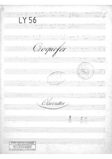 Partition clarinette 1/2 (C, B♭, A), Croquefer, Offenbach, Jacques