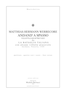 Partition Vocal Score, Die Schlacht vor Pavia, Werrecore, Mathias