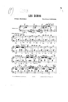 Partition complète, Les échos, Polka-Mazurka, F major, Cazenaud, Jules