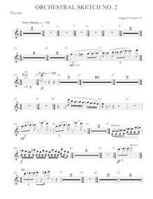 Partition Piccolo, Orchestral Sketch No.2, Girtain IV, Edgar