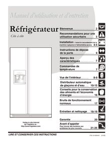 Notice Réfrigérateur Frigidaire  FRS6LR5ES5