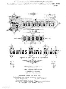 Partition complète (1918 version), orgue Symphony No.1