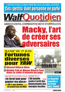 Walf Quotidien n°9077 - du mardi 28 juin 2022
