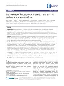 Treatment of hyperprolactinemia: a systematic review and meta-analysis