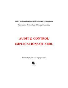 Audit & Control Implications of XBRL