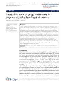 Integrating body language movements in augmented reality learning environment