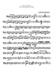 Partition Basses, La Cenerentola, Rossini, Gioacchino