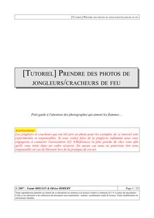 PRENDRE DES PHOTOS DE JONGLEURS/CRACHEURS DE FEU
