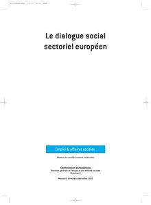 Le dialogue social sectoriel européen