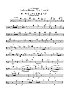 Partition Trombone 1, 2, 3, Lašské Tance, Janáček, Leoš