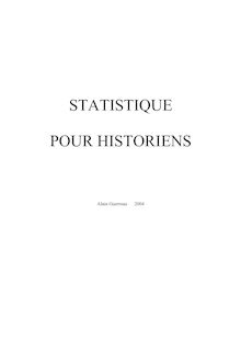 STATISTIQUE POUR HISTORIENS