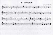 Partition complète, Piano piano, Tonoli, Giampietro