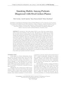 Smoking Habits Among Patients Diagnosed with Oral Lichen Planus