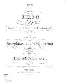 Partition Trio: parties, Piano Trio No.1, Op.54, Mayseder, Joseph
