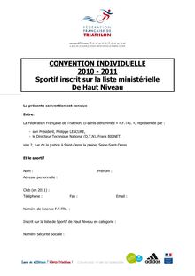 Charte des pôles de l année sportive 2010 - CONVENTION ...