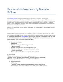 Business Life Insurance By Marcelo Ballona 