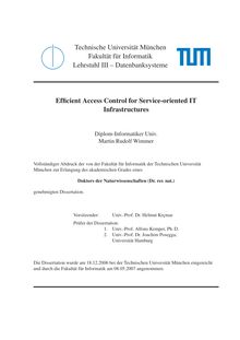 Efficient access control for service-oriented IT infrastructures [Elektronische Ressource] / Martin Rudolf Wimmer