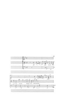 Partition , Ave regina coelorum, 2 voix (canto e alto), Sentimenti devoti espressi con la musica di due, e tre voci [...] libro secondo, Op.6