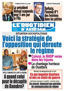 Le Quotidien d’Abidjan n°2975 - du mardi 24 novembre 2020
