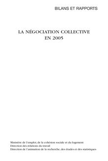 La négociation collective en 2005