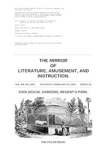 The Mirror of Literature, Amusement, and Instruction - Volume 19, No. 535, February 25, 1832