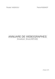 ANNUARE DE WEBOGRAPHES