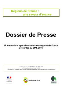 Dossier de Presse - France des Saveurs : Les saveurs des terroirs ...