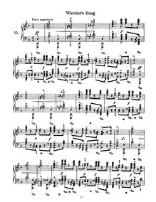 Partition , pour Warrior s Song, 25 Etudes Melodiques, Op.45, 25 Melodius Etudes, Preperatory to the Studies of Op.16 par Stephen Heller