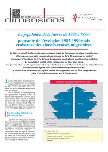 La population de la Nièvre de 1990 à 1999 : poursuite de l évolution 1982-1990 mais croissance des chassés-croisés migratoires 