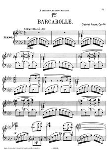 Partition complète (filter), Barcarolle No.4 en A-flat, Op.44