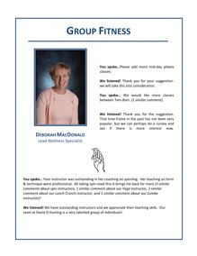 Comment board group fitness