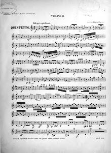Partition violon 2, corde quintette (Notturno) en C major, Quintetto concertant pour deux violons, deux altos et violoncelle