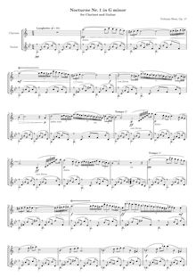Partition parties complètes, Nocturne No.1, G minor, Shen, Yichuan