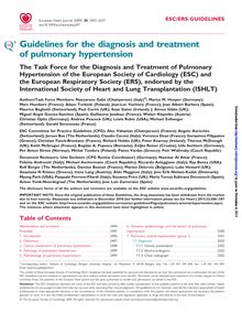 Guidelines on Diagnosis and Treatment of Pulmonary Hypertension