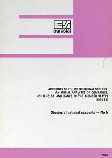 Accounts of the institutional sectors