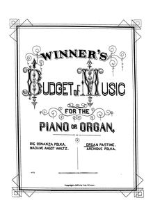 Partition complète, orgue pastime, Budget of Music, Various