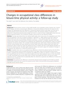 Changes in occupational class differences in leisure-time physical activity: a follow-up study