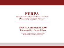 FERPA Tutorial (Family Educational Rights and Privacy Act)
